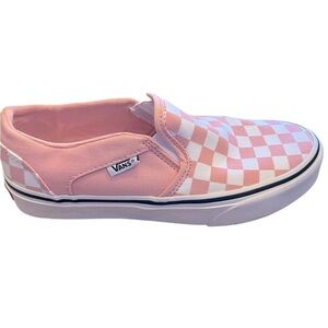 VANS Pink/Wht‎ Classic Checkerboard Slip On
